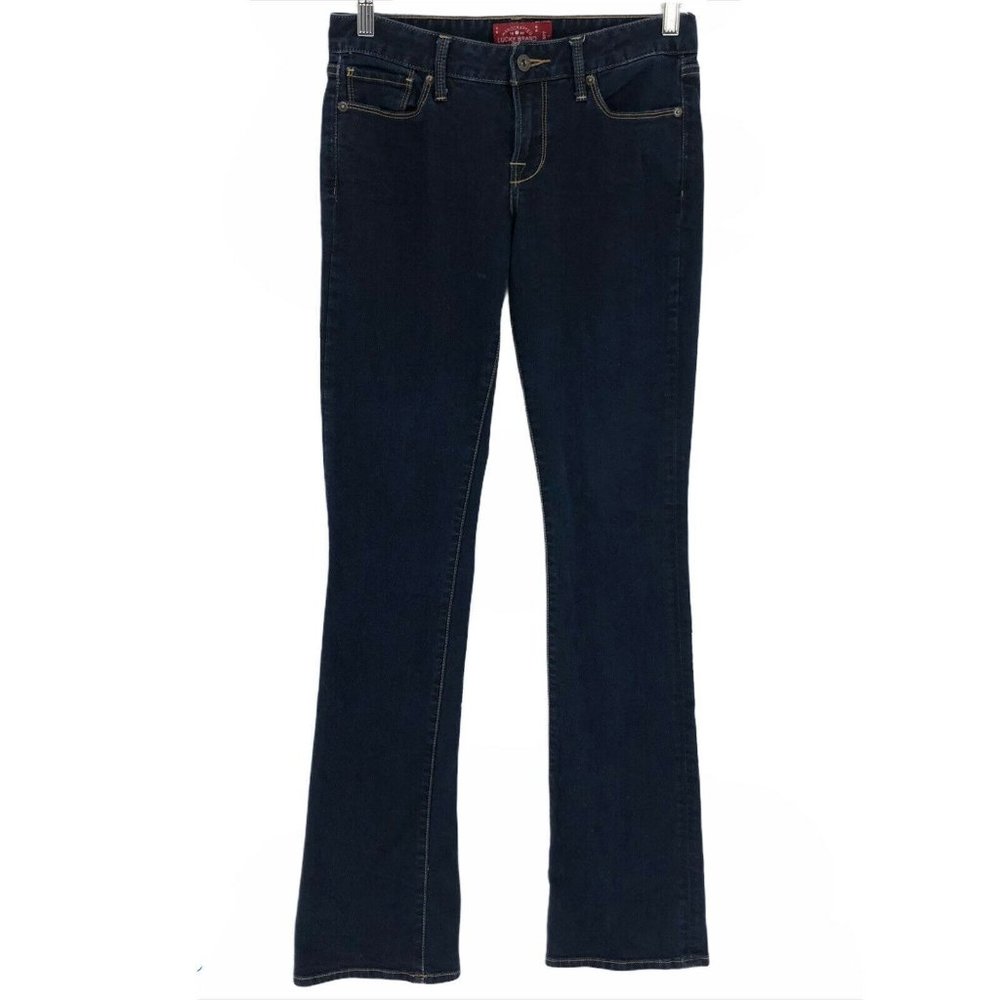 Lucky Brand Leyla Bootcut Size 4/27 Long Jeans Dark Wash Blue Denim